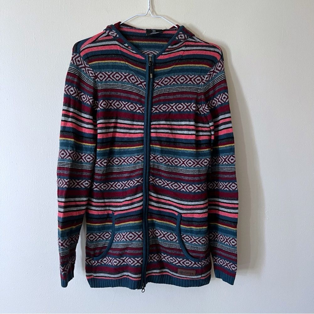 Sherpa Adventure Full Zip Sweater Jacket Viscose  Alpaca  Wool Blend Women’s S